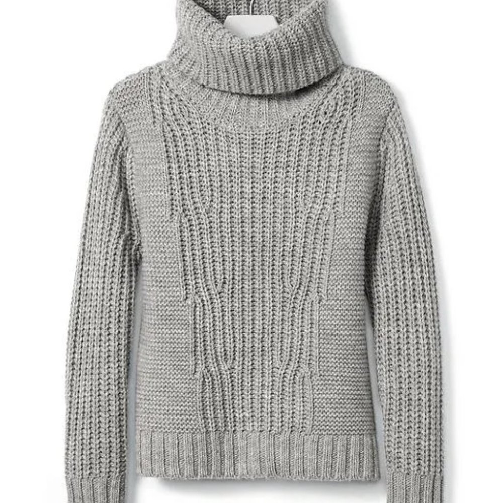 Banana Republic Mixed Stitch Turtleneck Sweater XS